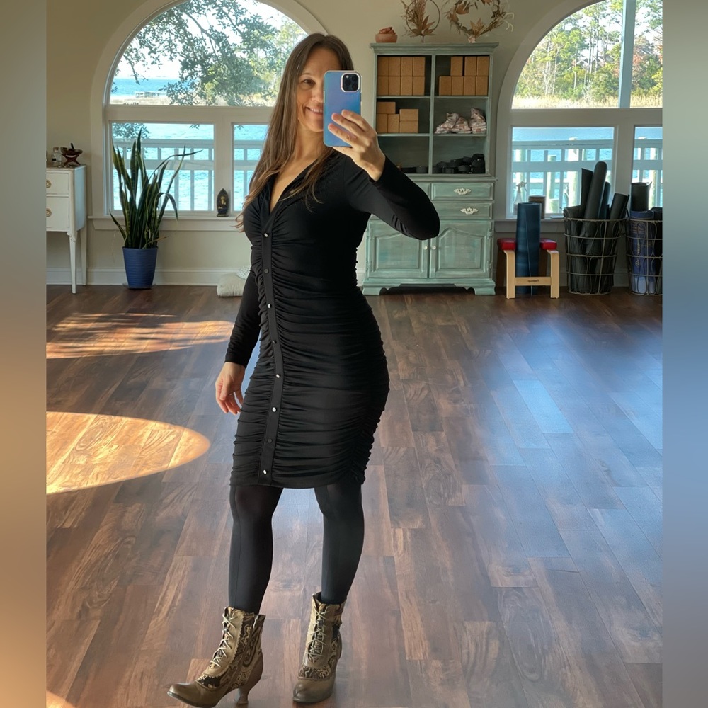 Renee C Made in USA Ruched Dress